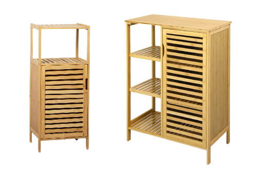 Levede Freestanding Bamboo Cupboard Storage - Two Options Available