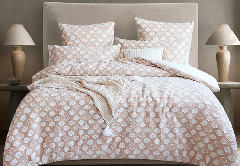 Renee Taylor Ariel Chenille Tufted Jacquard Quilt Cover Set - Available in Four Sizes & Option for Extra European Pillowcase