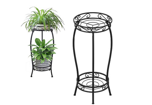 Two-Tier Metal Plant Stand - Option for Two-Pack