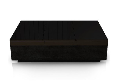 Two-Drawer Black Coffee Table