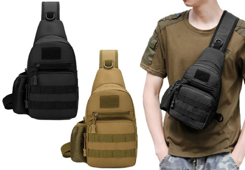 Tactical Cross Body Sling Bag - Options for Two Colours & Two-Pack Available