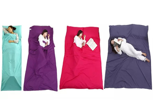 Foldable Sleeping Bag Liner - Four Colours & Four Sizes Available