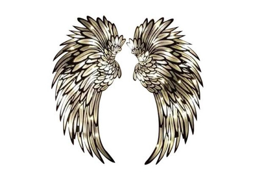 Angel Wings Metal Wall Decor with LED Light - Four Sizes Available