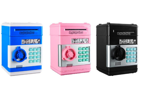 Electronic Mini Piggy Bank Safe - Three Colours Available