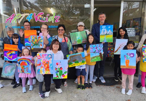Family Fun Painting Session for Two People Incl. Canvas & Art Supplies - Option for up to Eighteen People