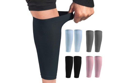 One-Pair of Calf Compression Socks - Four Colours Available & Option for Two-Pairs