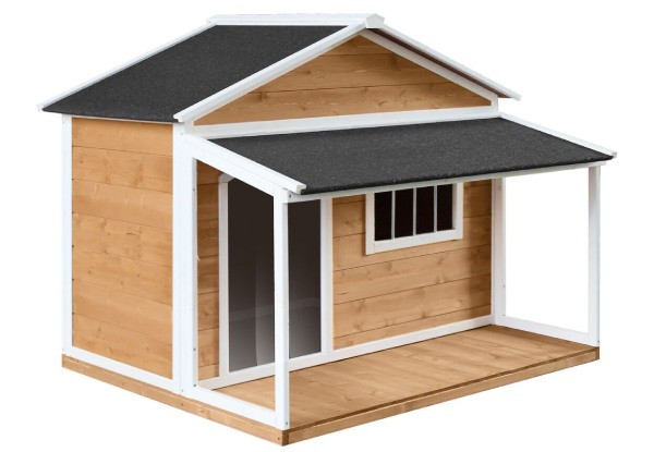 Wooden Dog House With Porch • Grabone Nz