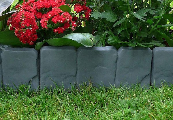 Set of 10-Pieces Garden Edging Plastic Fences