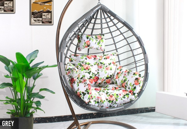 Rattan Bird Nest Cocoon Hanging Swing Chair - Three Colours Available