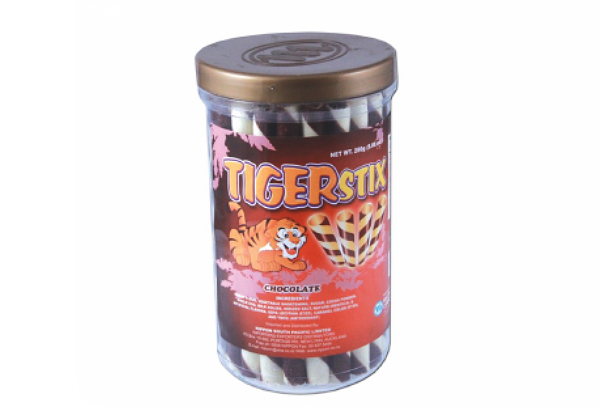 12-Pack of Tiger Stix Chocolate Wafers Jars