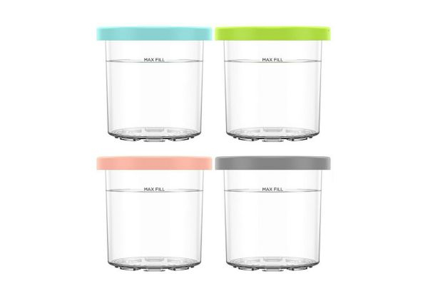 Four-Piece Cream Storage Jars Cream Pints Cup Storage Jars Compatible with Ninja NC299AM C300s Series