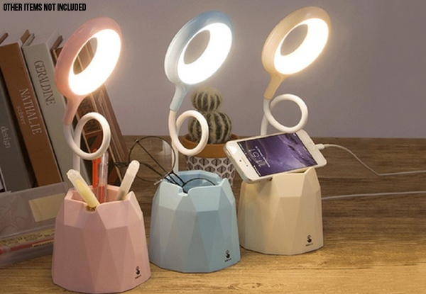 LED Desk Lamp with Holder - Three Colours Available