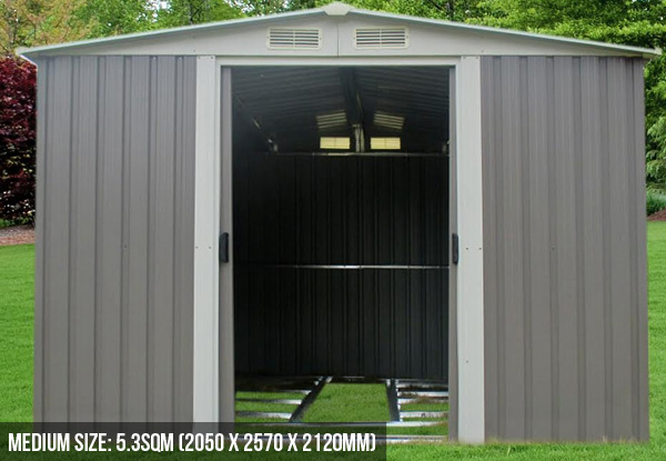 Heavy Duty Sliding Door Garden Shed incl. Base Frame - Three Sizes Available