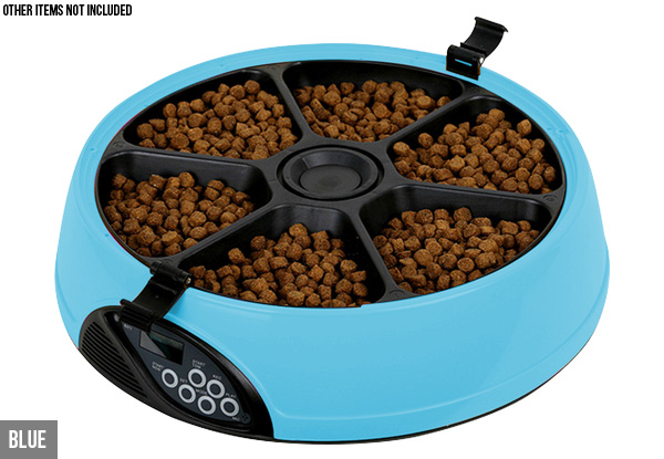 Six-Meal Automatic Pet Feeder - Three Colours Available