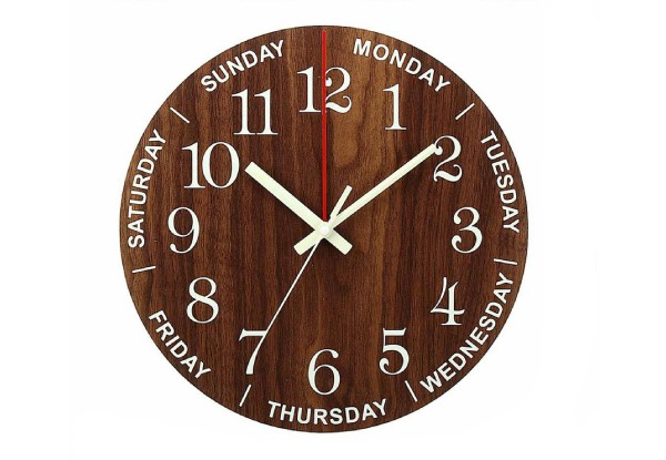Luminous Wooden Wall Clock