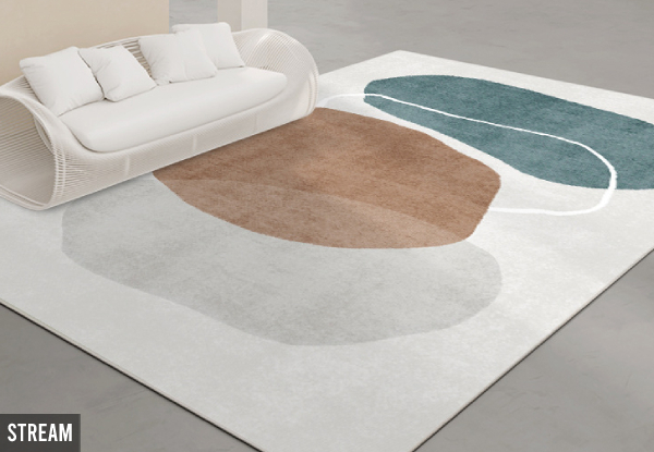 Modern Abstract Non-Shedding Area Rug - Available in Five Styles & Four Sizes