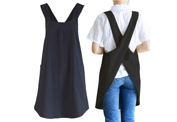 Kitchen Cross Back Apron with Pockets - Three Colours Available