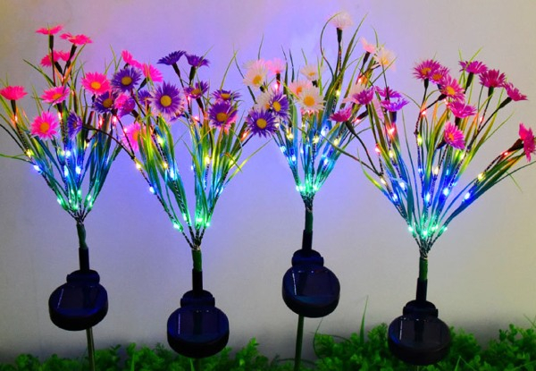 Two-Pack Solar Daisy Lights - Four Colours Available