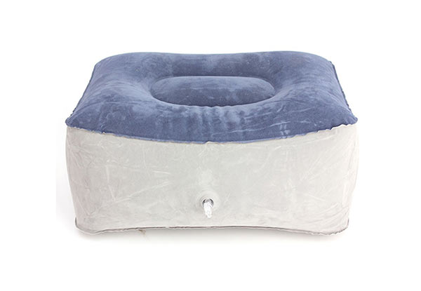 Inflatable Footrest Ottoman Pillow with Pump