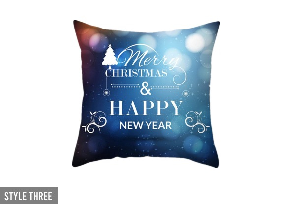 Three-Pack of Merry Christmas Cushion Covers - Eight Styles Available