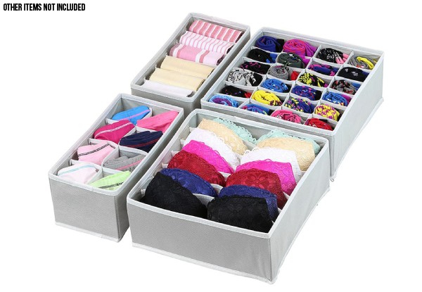 Four-Pack Underwear Drawer Storage Box
