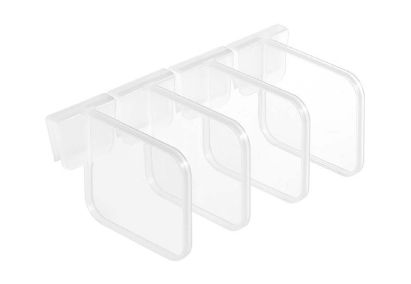Four-Piece Plastic Refrigerator Divider Set - Option for Eight-Pieces