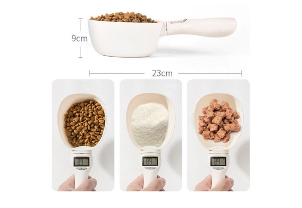 Pet Food Scale Measuring Spoon Control With LED Display