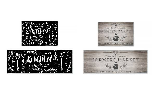 Two-Piece Kitchen Mat Set - Two Styles Available