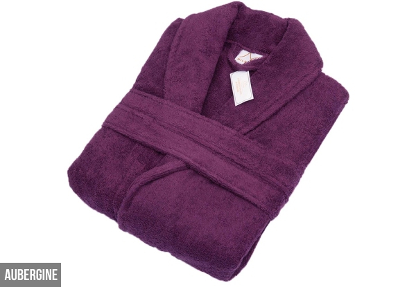 100% Egyptian Cotton Bath Robe - Two Sizes & Five Colours Available