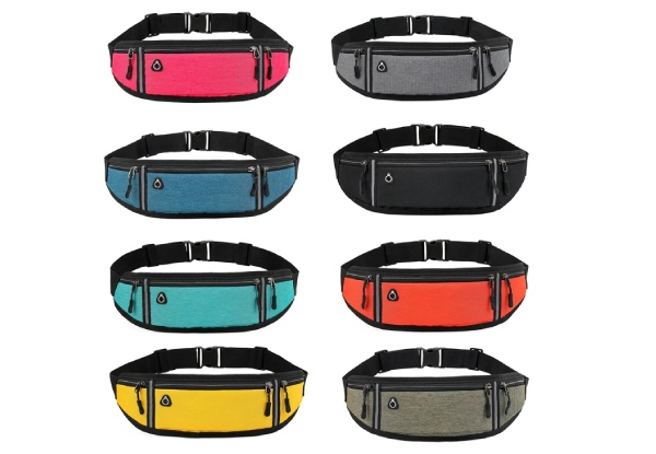 Canvas Zip-Up Waist Bag - Eight Colours Available