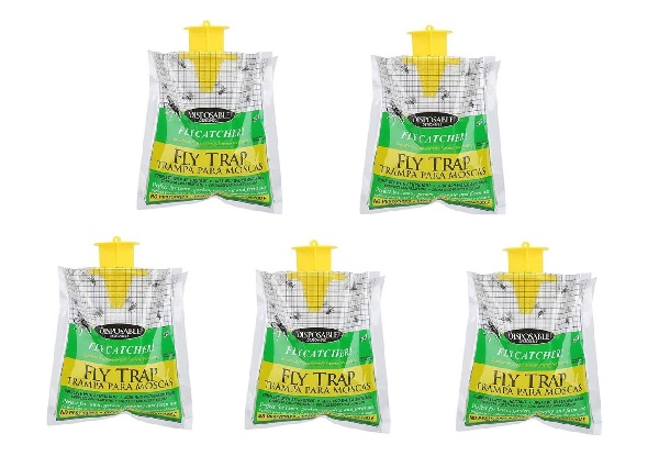 Five-Pack Hanging Fly Traps