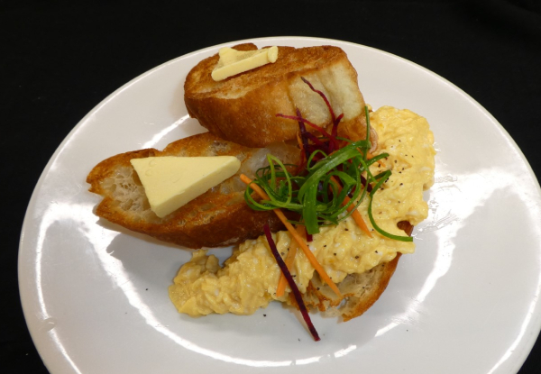 Eggs On Toast - Choice of Fried, Poached, or Scrambled - Valid 7 Days 9am to 12pm