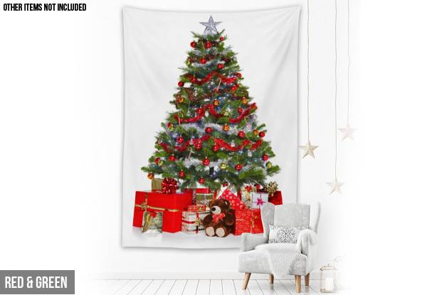 Christmas Tree Wall Tapestry - Four Sizes & Colours Available