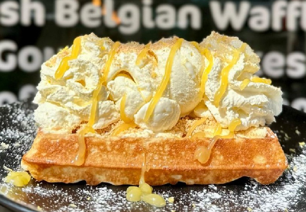 Two Fresh Belgian Waffles for Two People incl. Much Moore Ice Cream - Valid from 21st July