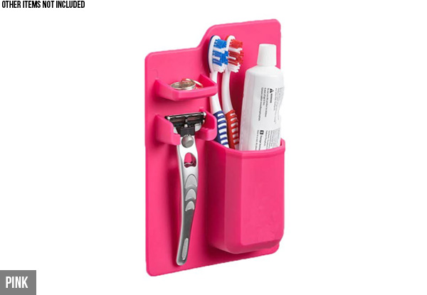 Adhesive Silicone Bathroom Organiser - Two Colours Available with Free Delivery
