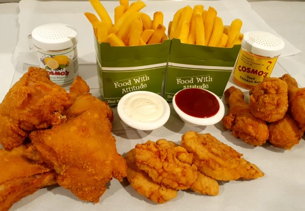 Fried Chicken & Chips Feast for Two People -  Options for Family or Party Feast