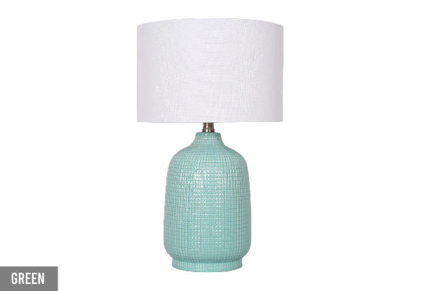 Keramisk Bedside Table Lamp - Three Colours Available