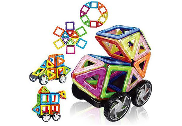 63-Piece Magnetic Building Block Set