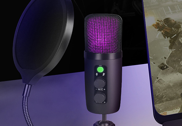 Condenser Microphone Set with RGB Lighting