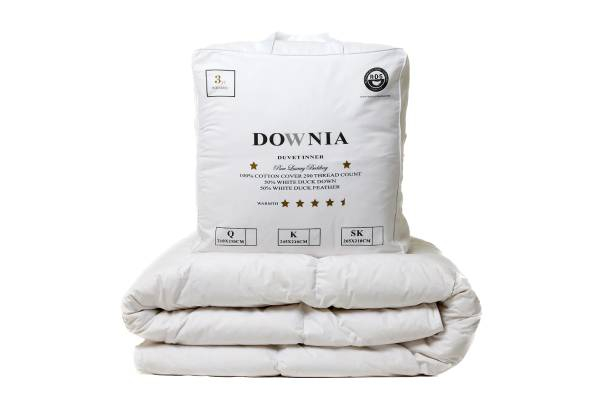 Downia 50% White Duck Down 50% White Duck Feather Duvet Inners - Three Sizes Available - Elsewhere Pricing Starts at $399.90