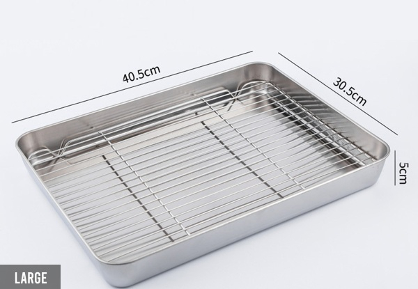 Stainless Steel Baking Pan Cooling Rack - Available in Two Sizes & Option for Two-Pack