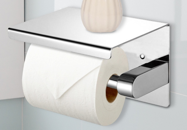 Stainless Steel Toilet Paper Holder - Two Colours Available