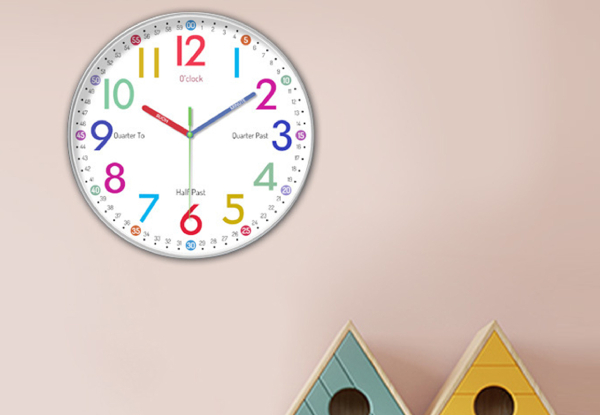 Multicoloured Learning Clock for Kids - Available in Two Styles