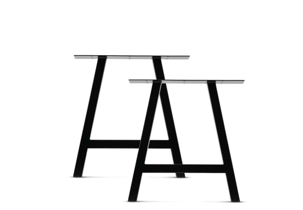 Set of Two Steel A-Shape Table Legs - Two Sizes Available