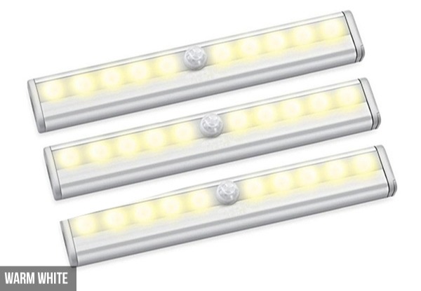 Three-Pack of Wireless LED Under Cabinet Lights - Two Colours Available