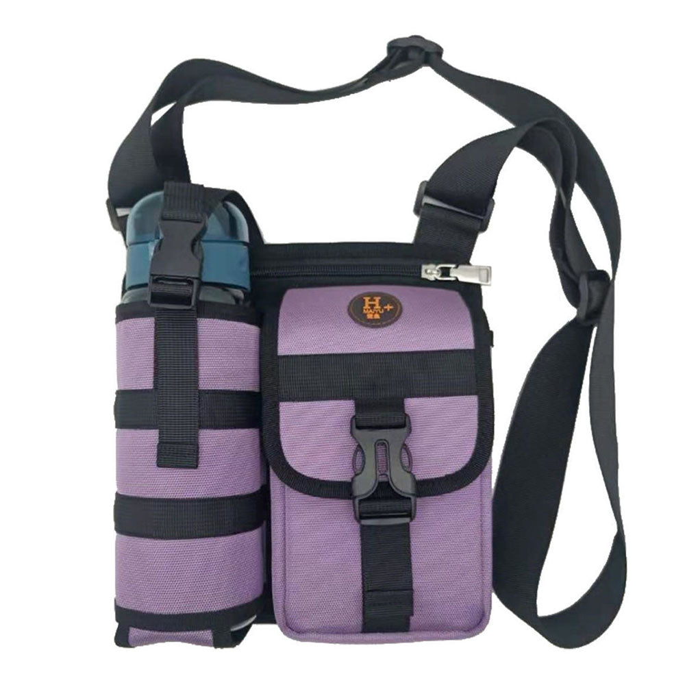 Crossbody Sling Shoulder Bag with Water Bottle Holder - Seven Colours Available
