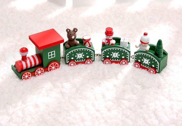 Wooden Christmas Train - Two Colours Available