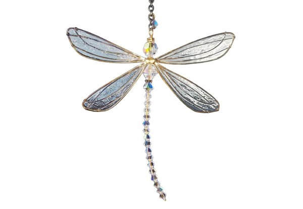 Crystal Rainbow Dragonfly Suncatcher