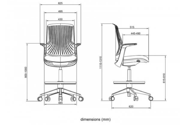 Drafting Office Chair with Highlift & Footring