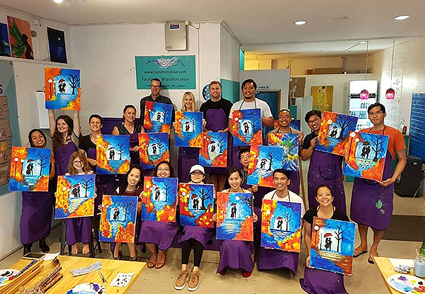 Two-Hour Social Painting Class with a Beverage Per-Person - Option for up to Ten People
